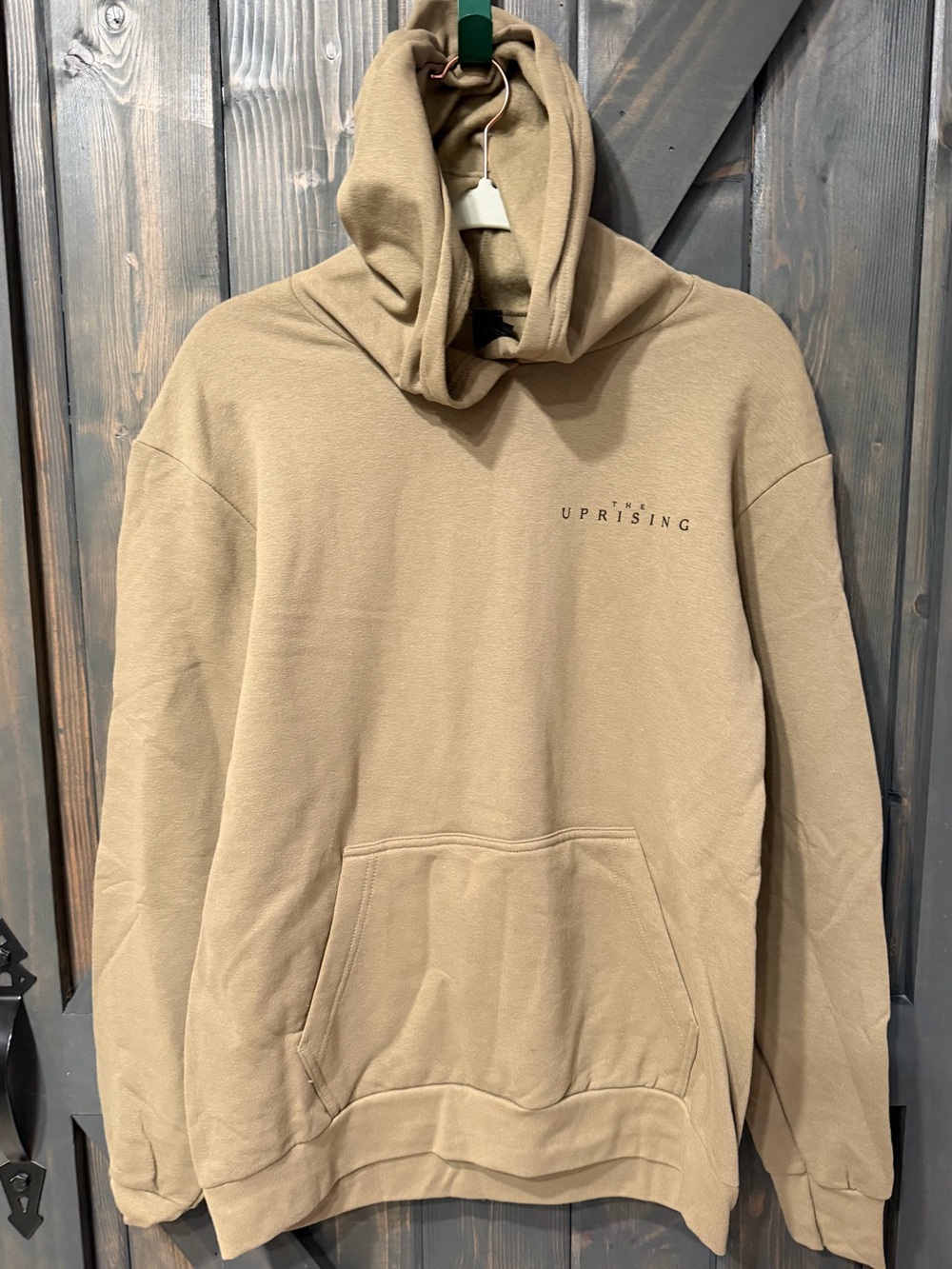 Men’s Hooded Sweatshirt Tan The Uprising Rise or Die 2026 Movie Promo Medium M